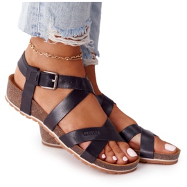 Svarta sandaler på korksulan Big Star DD274A009