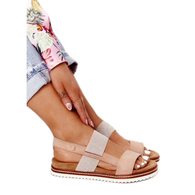 EVE Sandaler med silvermanschett Beige Almeria