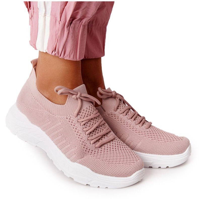 PS1 Kvinnors sportskor Sneakers Rosa linjal vit