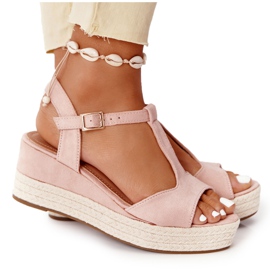 PG1 Rosa Graciosa Sandaler med kilar och flätor brun