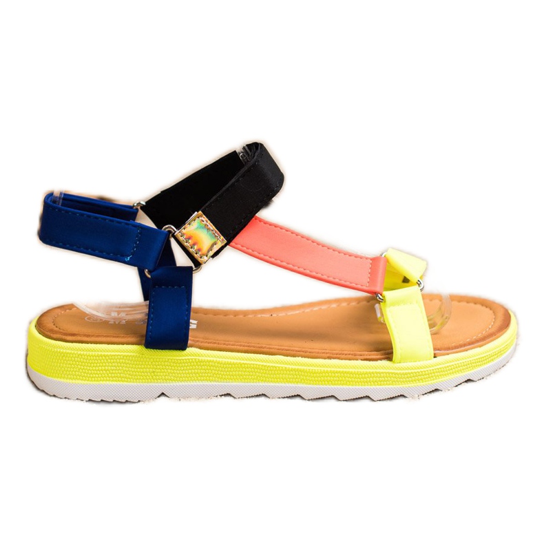 SHELOVET Trendiga sandaler med kardborreband mångfärgad