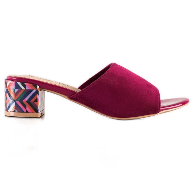 Sabatina Mönstrade klackskor rosa