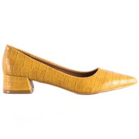 Sweet Shoes Klassiska pumpar på låga klackar gul