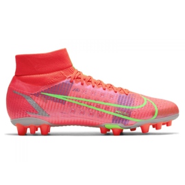 Nike Superfly 8 Pro Ag M CV1130-600 fotbollsskor korall röd