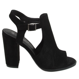 Svarta högklackade sandaler 2B7L6897-3 Svart