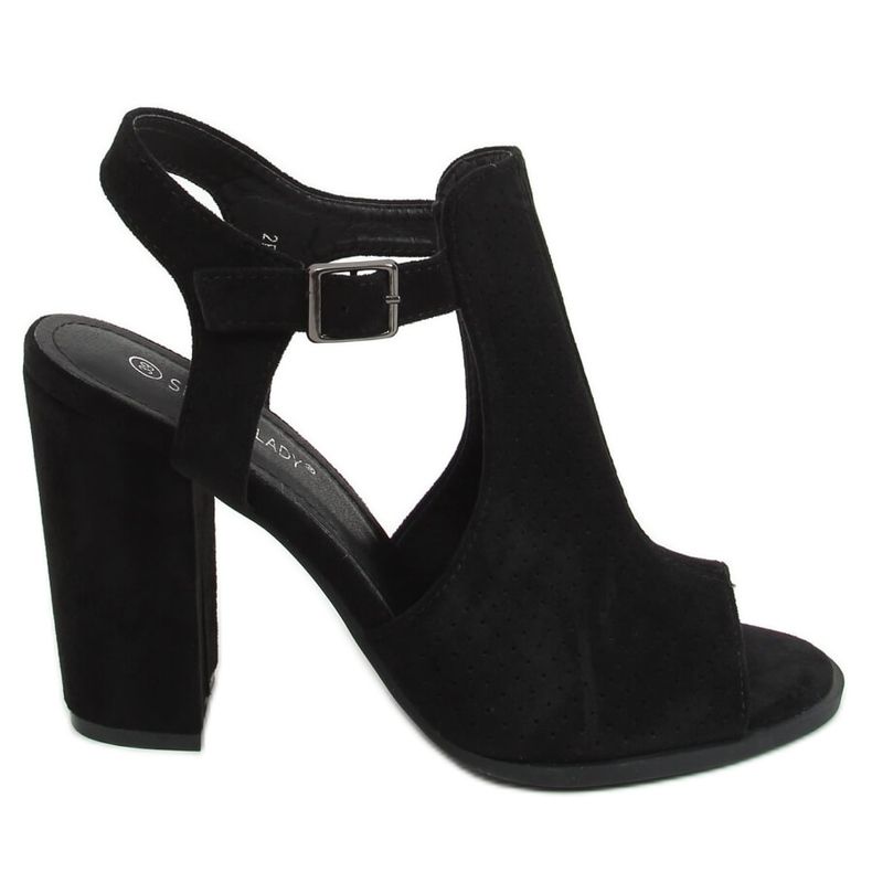 Svarta högklackade sandaler 2B7L6897-3 Svart