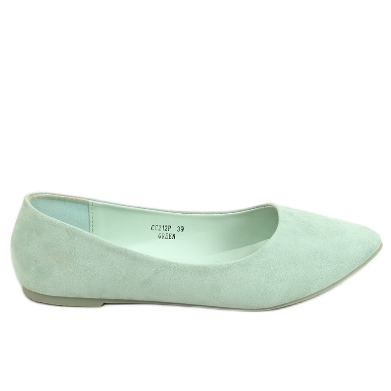Ballerinas slät mocka celadon CC212P Grön