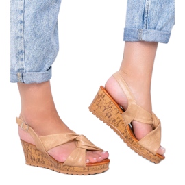 Beige kile sandaler Buenos Aires