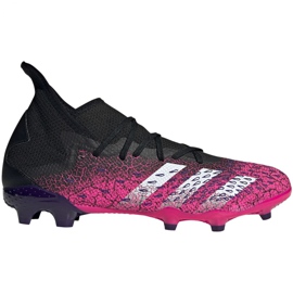 Adidas Predator Freak.3 Fg M FW7514 fotbollsskor svart, svart, rosa rosa