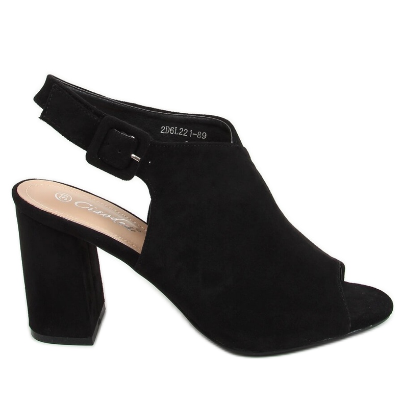 Sandaler med breda klackar svart 2D6L221-89 Svart