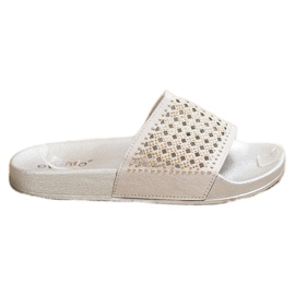 Evento Snygga tofflor med prydnader grå