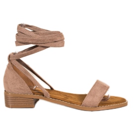 Goodin Knutna sandaler med mocka brun