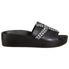 Filippo Tofflor i läder svart