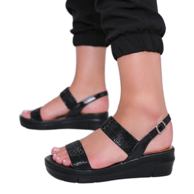 Svart Sweet Rasp kil sandaler