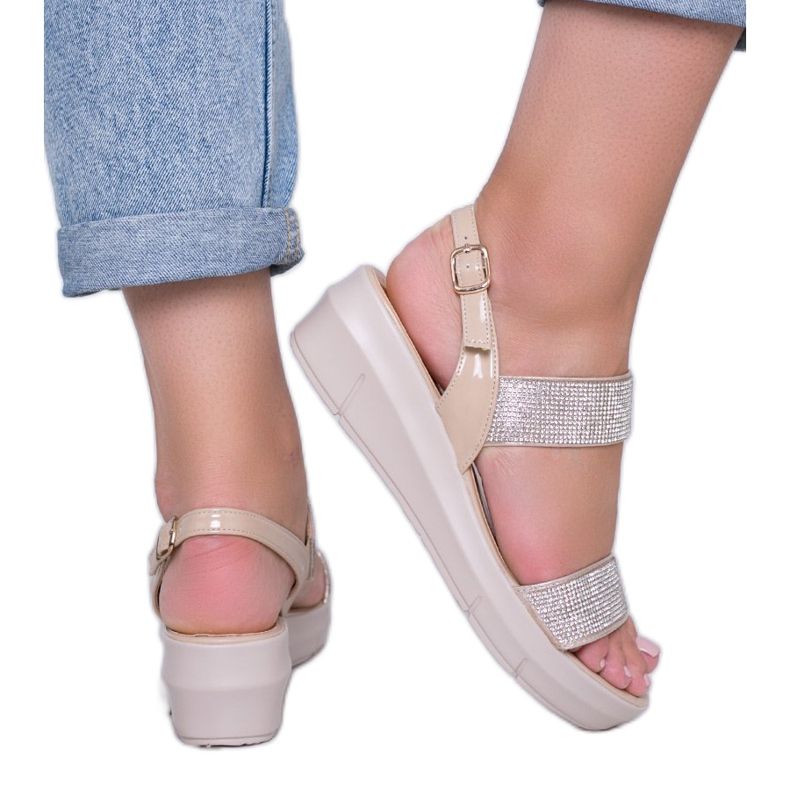 Beige kile sandaler Sweet Rasp