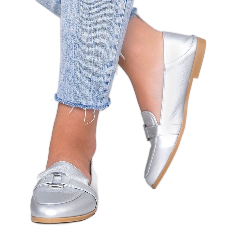 Silver loafers med Island Paradise spänne silver-