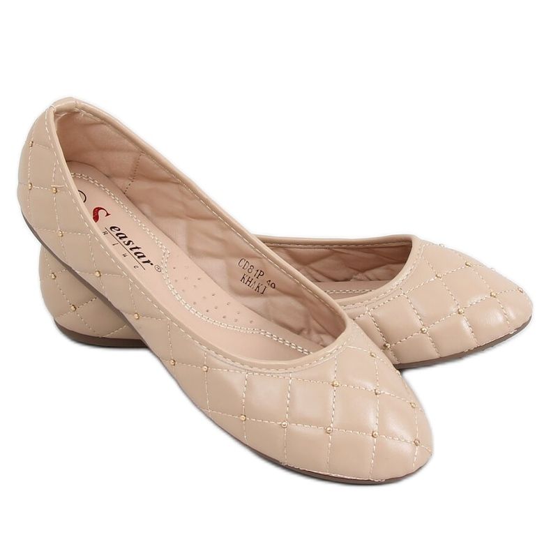CD81P Khaki beige ballerinor kaki