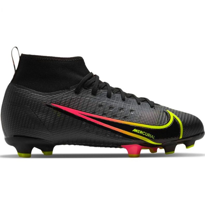 Nike Mercurial Superfly 8 Pro Fg Jr CV0804 090 fotbollsskor mångfärgad svart