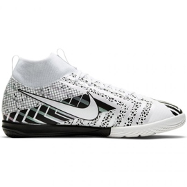 Nike Mercurial Superfly 7 Academy Mds Ic Jr BQ5529 110 fotbollsskor vit, vit, svart vit