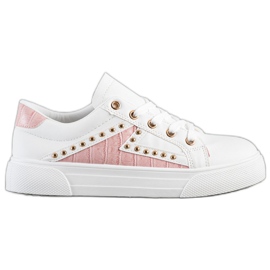 SHELOVET Eco Leather Sneakers vit
