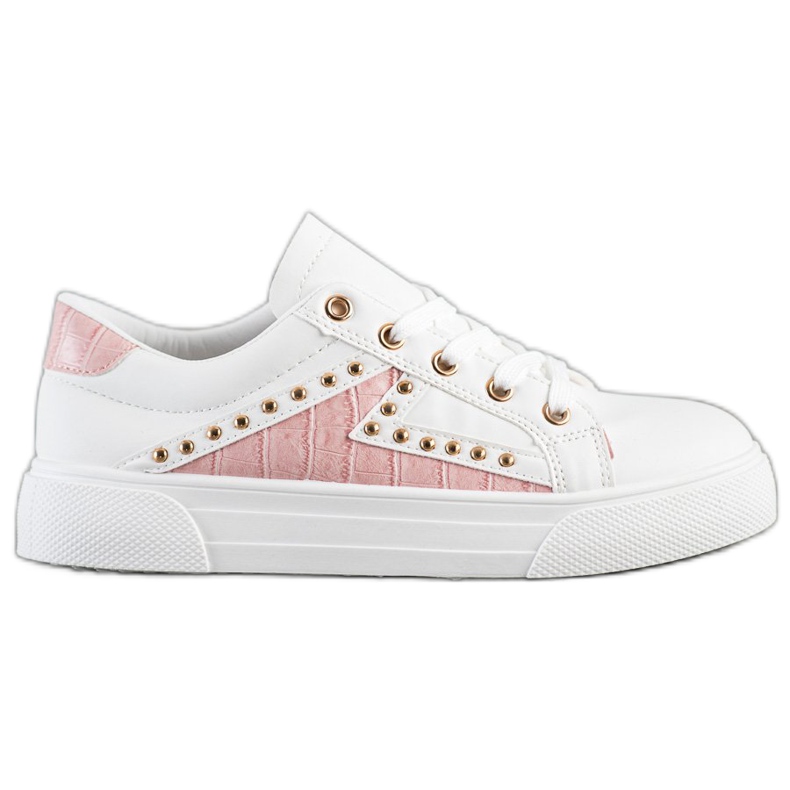 SHELOVET Eco Leather Sneakers vit