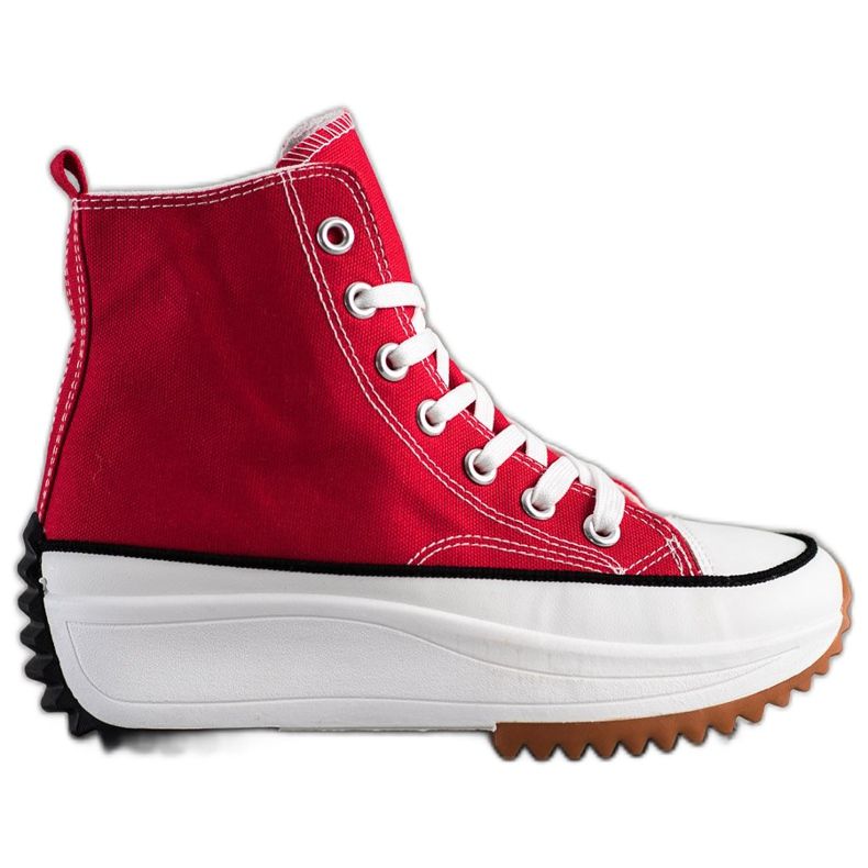 SHELOVET Höga sneakers på plattformen röd