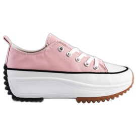 SHELOVET Sneakers på en hög plattform rosa