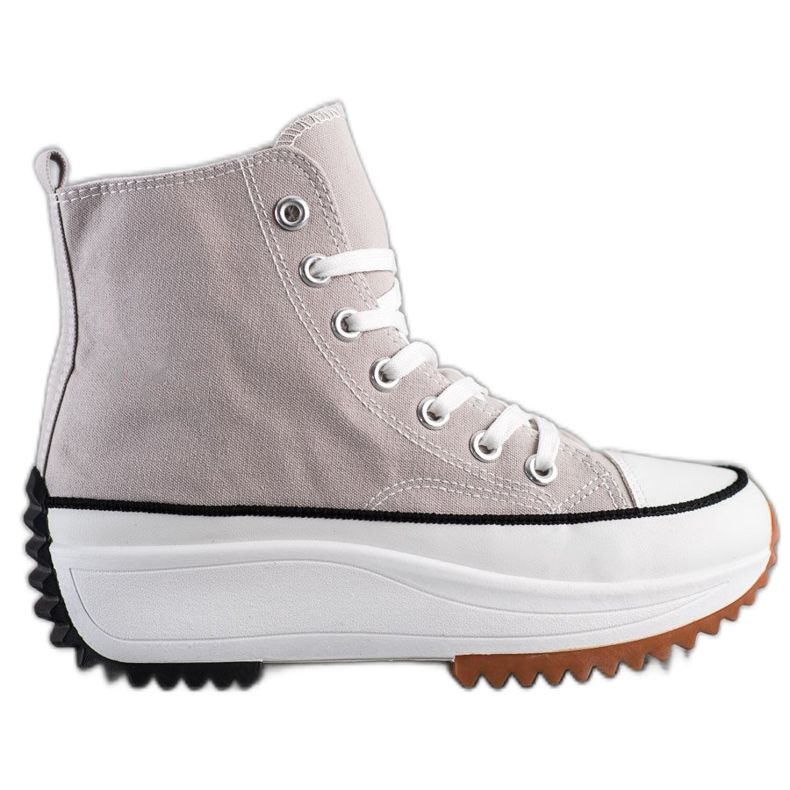 SHELOVET Höga sneakers på plattformen grå