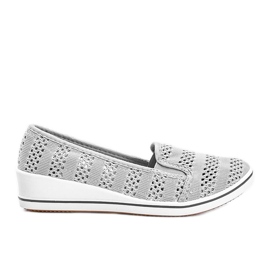 Grå openwork wedge sneakers Los Angeles