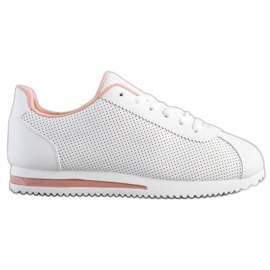 SHELOVET Snygga openwork sneakers vit