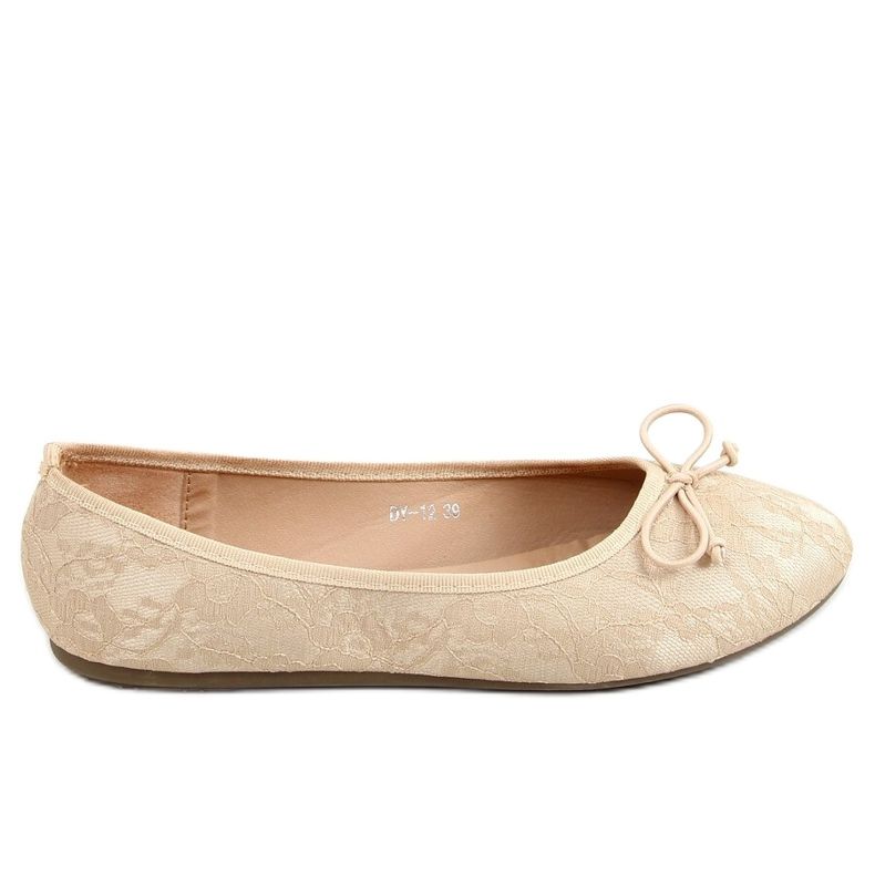 Beige spetsballerinor DY-12 Aprikos