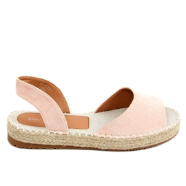 Espadrilles öppen tå rosa 6915 Rosa