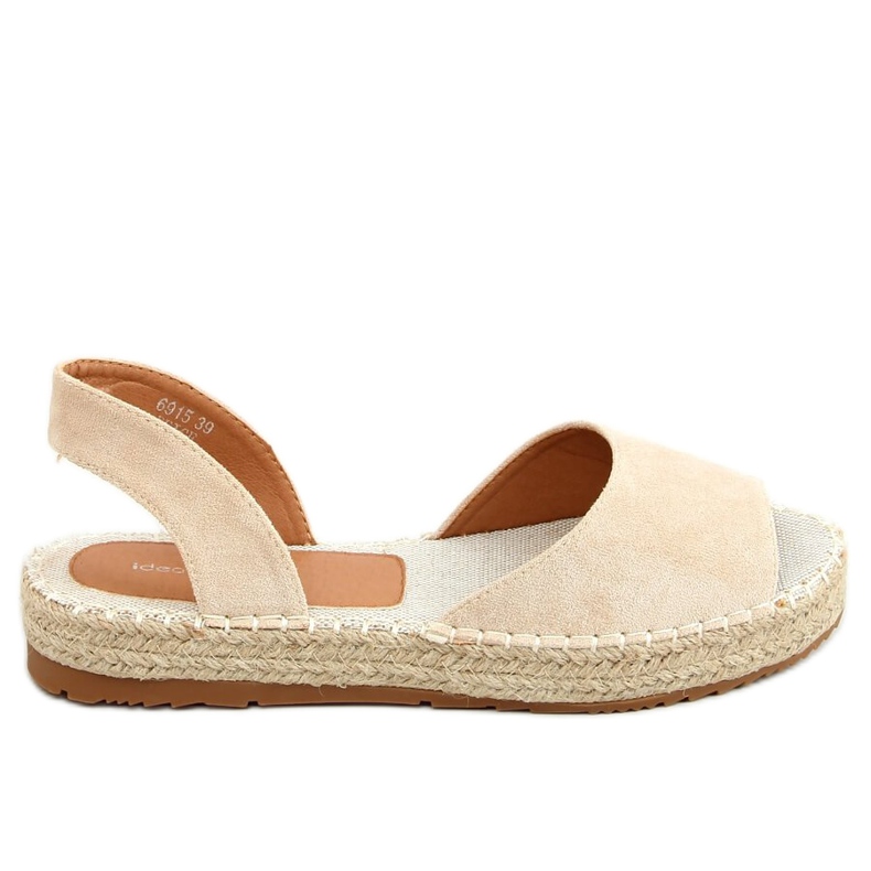 Beige öppen tå espadriller 6915 Beige