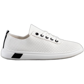 SHELOVET Openwork sneakers vit