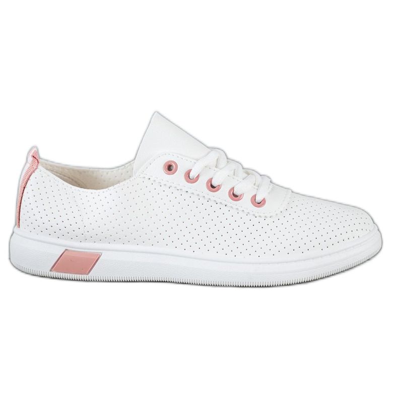 SHELOVET Openwork sneakers vit