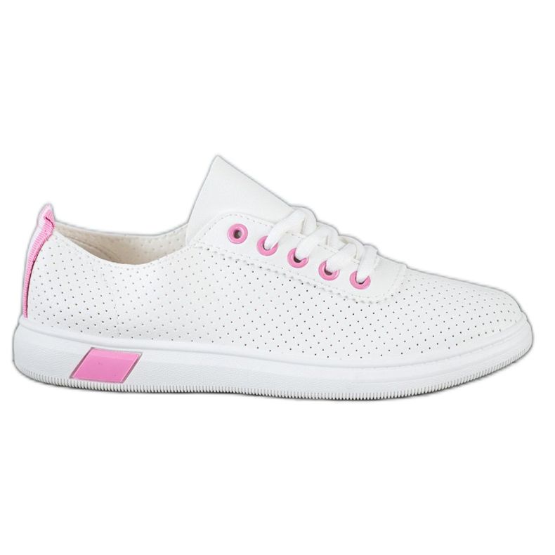 SHELOVET Openwork sneakers vit