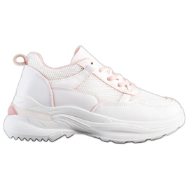 SHELOVET Snygga vita sneakers