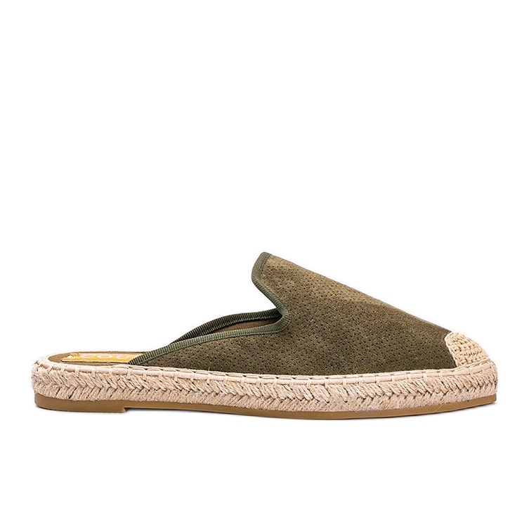 Gröna flip-flops med en uppbyggd Kinshasa-front