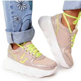 Kvinnors sportskor på plattformen Lu Boo Beige mångfärgad