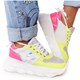 Kvinnors sportskor på plattformen lu boo vit mångfärgad