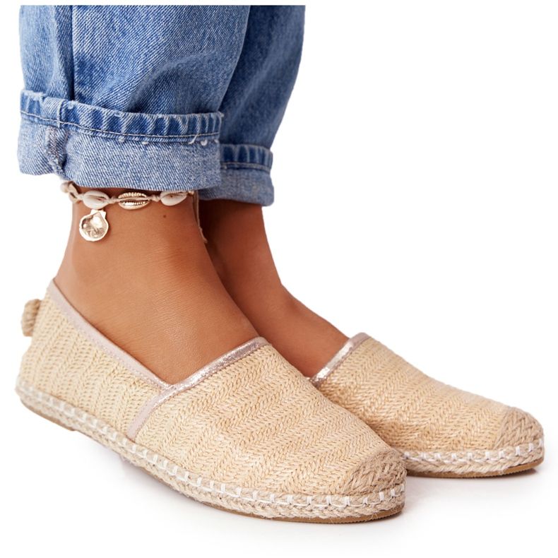 Espadrilles på halmsula Lu Boo Beige