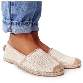 Espadrilles på halmsula Lu Boo Ecru beige