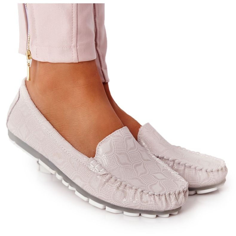 Rio Flore läder miljövänliga loafers grå