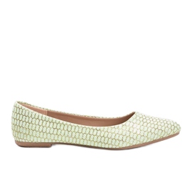 Gröna blanka Rios -ballerinor