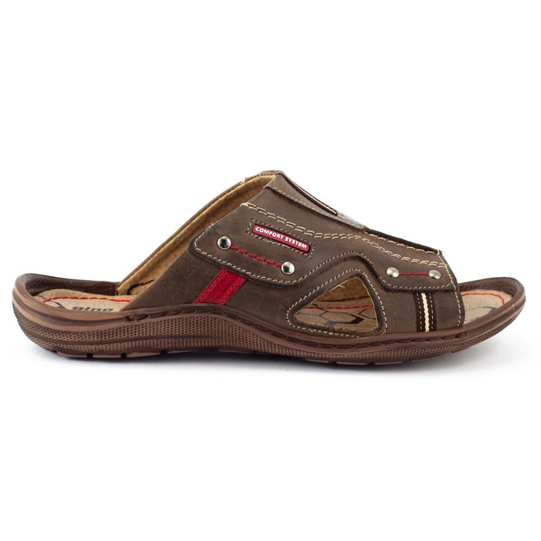 Olivier 334GT bruna tofflor för män