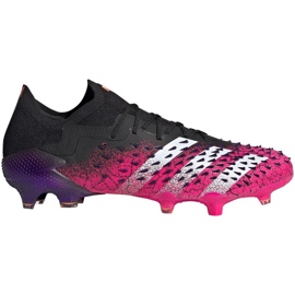 Adidas Predator Freak.1 L Fg M FW7244 fotbollsskor vit, svart, rosa svart