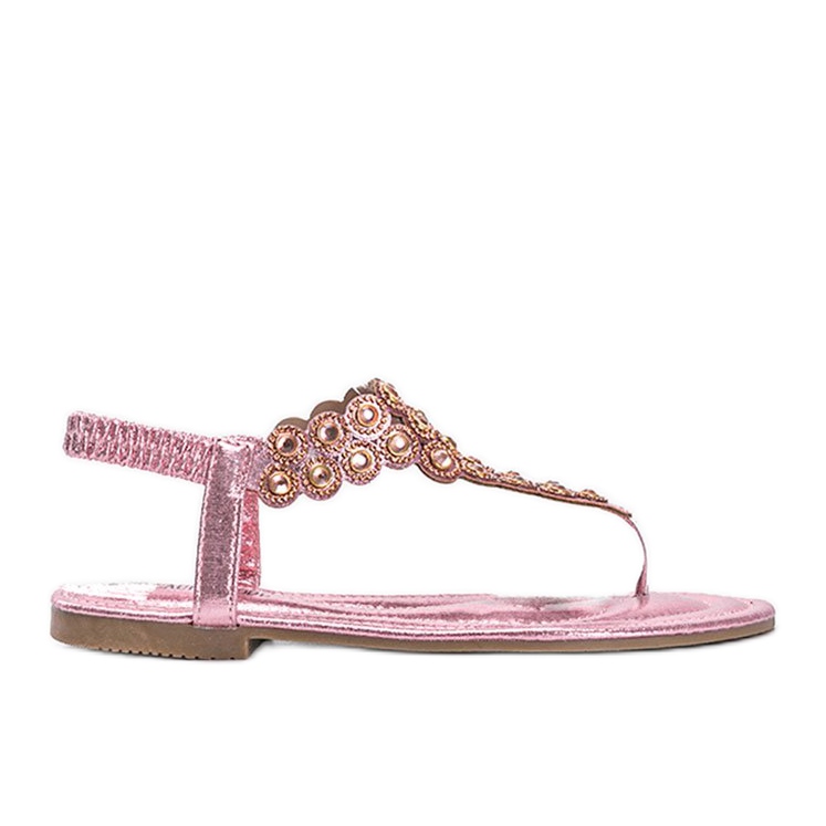 Barbados rosa glänsande flip-flops