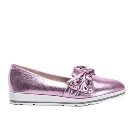 Metallic Pink Loafers Med dig rosa