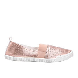 Nassau Gold Openwork Slip On Sneakers gyllene