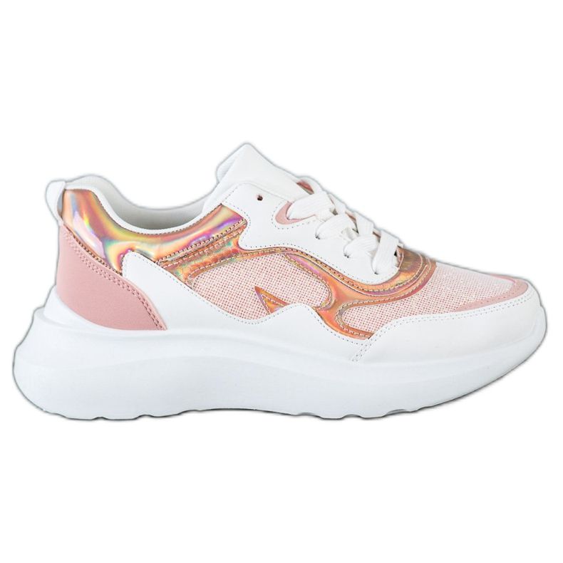 Sweet Shoes Sneakers med glitter vit rosa